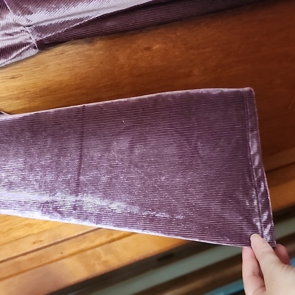 Express Velvet Surplice Fit and Flare Dress - Picture 4 of 9